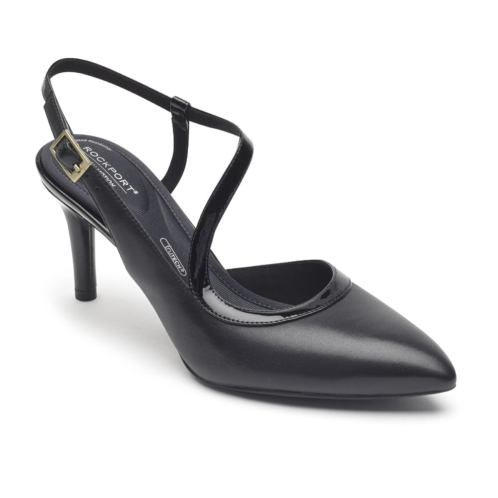 Rockport Pumps Dam Svarta - Total Motion Slingback - CJUXY9175